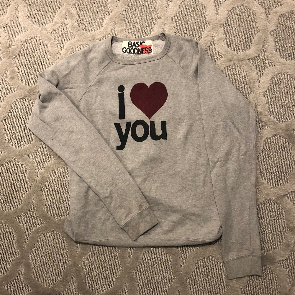 freecity "I love you" Gray sweatshirt
